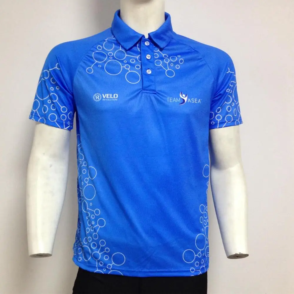 Sublimated Printing Custom Design Mens Polo Shirt 100% Polyester ...