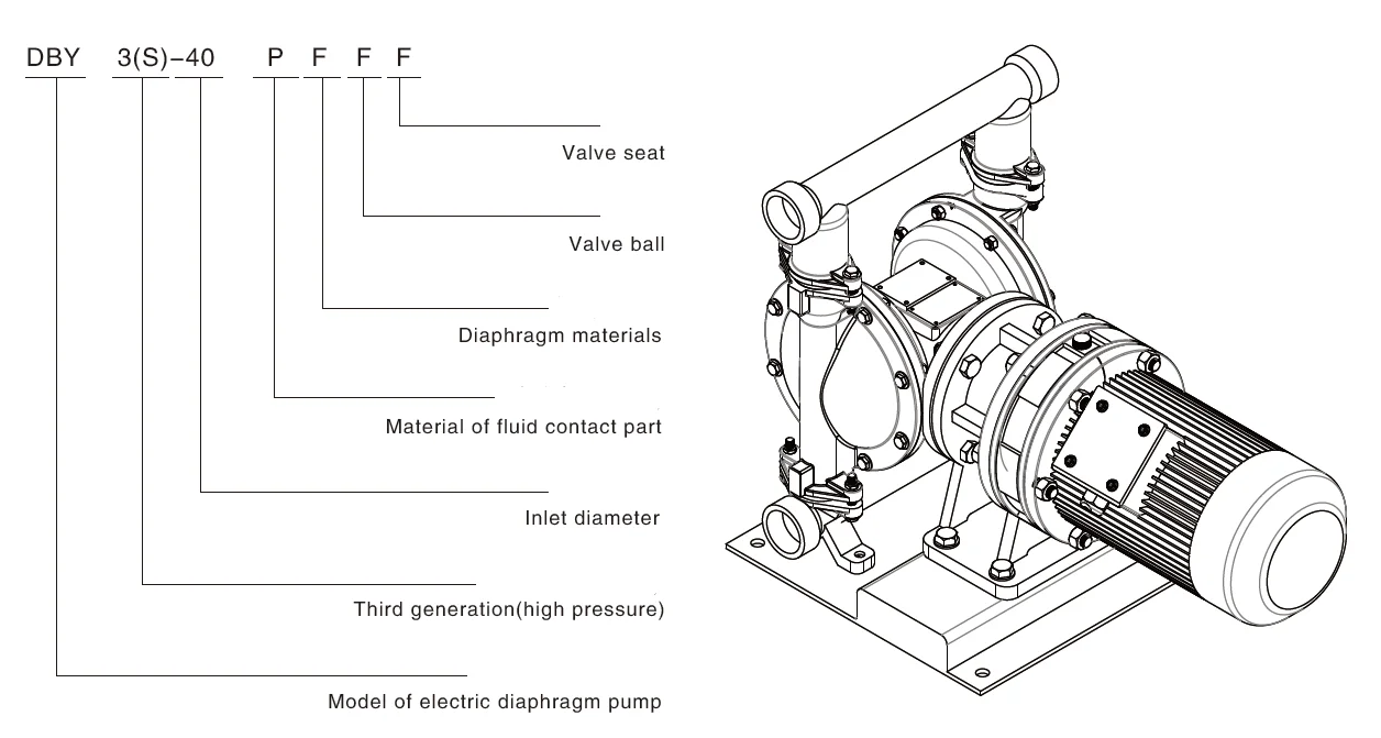 Stainless steel electric diaphragm pump for slurry transportation