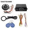 DC12V push button start stop keyless go rfid car alarm system