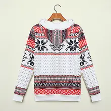 Winter Warm Women Hoodie Christmas Snowflake Jumper Sweatshirt Tops 8 16