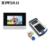 Wired Video DoorphoneTFT-LCD Color Screen Support Monitor,Unlock,Dual-Way Intercom Doorbells,Password And ID Card Camera