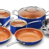 10-Piece Kitchen Set with Non-Stick Includes Skillets, Fry Pans, Stock Pots and Steamer Insert