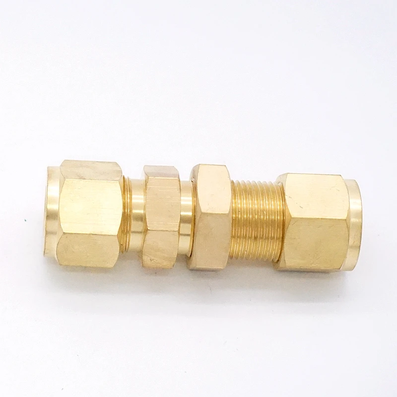 brass bulkhead union fittings for gas or liquid