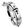 6MM Stainless Steel Rosary Spinner Wedding Band Ring