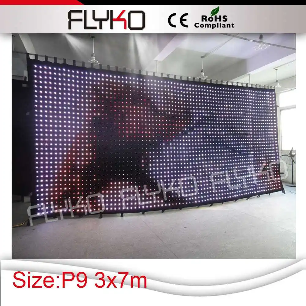 Flexible LED Video Wall: Soft LED Curtains from Guangzhou Flyko Stage  Equipment Co., Ltd.