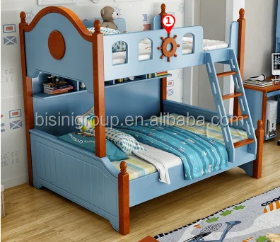 Bisini Color Life Mini Children Kid Bed Furniture Wooden Bunk Bed