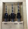 3-Pack High-Speed Steel Twist Drill Bit Set Power Tool Accessories New