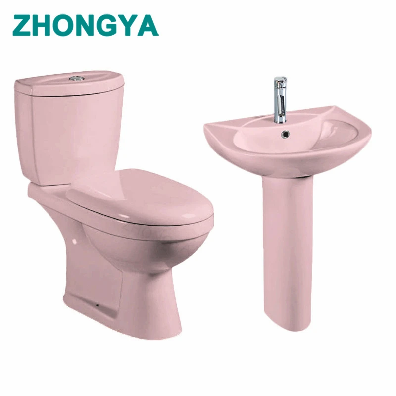 Sanitary Wares Water Closet Blue Pink Color Wc Toilets Bowl Pedestal