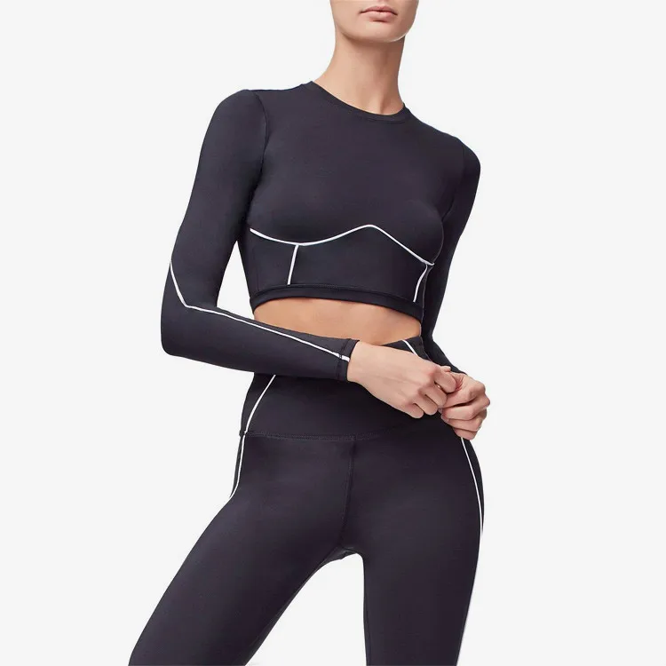 2022 New Seamless Long Sleeve With Chest Pad, Workout Top, Long