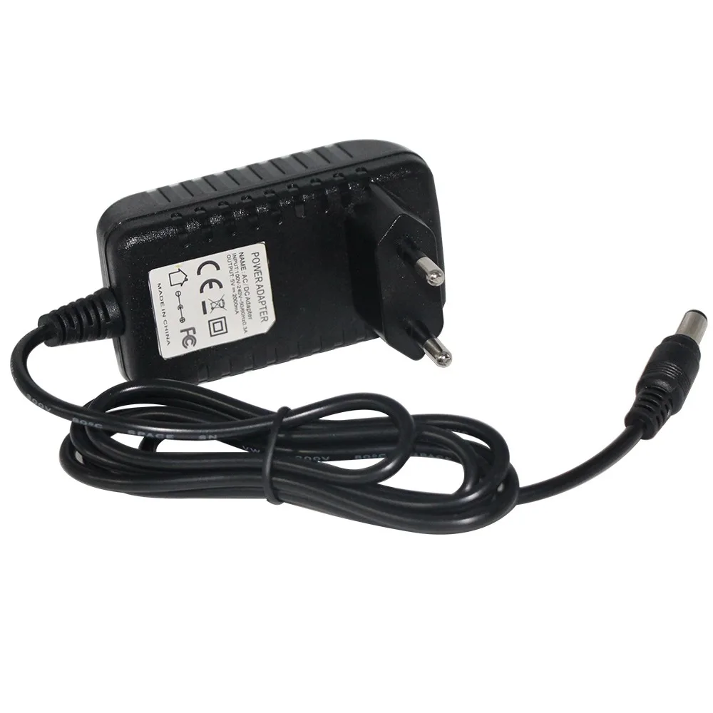 UK Plug In Wall AC Adaptor DC 5.5 2.1 2.5 Mm 5521 5525 15V 500Ma Audio Video External Ac Power Adaptor 15V 0.5A Power Adapter