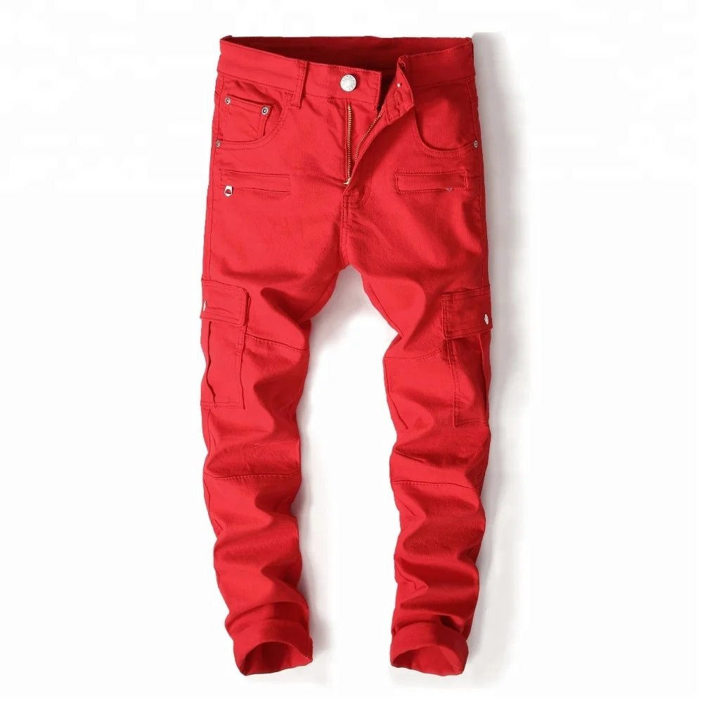 cheap red jeans