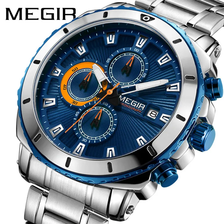 Megir 2075 Men 2019 Hot Sell New Fashion Megir Mens Watches Stainless ...