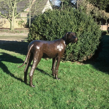 Outdoor Garden Decoration Metal Craft Bronze Great Danes Statue Outdoor Garden Decoration Metal Craft Bronze Great Danes Statue