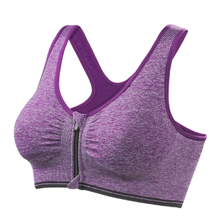 
High Quality Women Front Zipper Fitness Sport Bra 