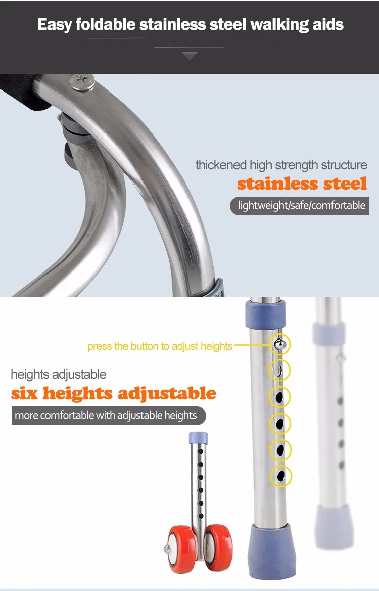 Durable height adjustable orthopedic knee walker on sale (5).jpg