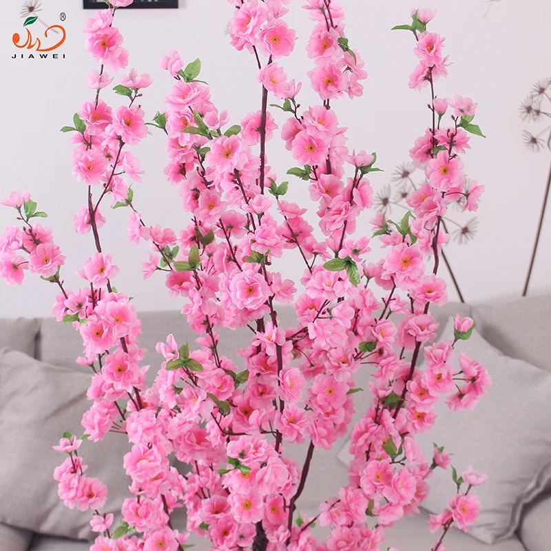 Plastic Artificial Plants Artificial Peach Blossom Tree For Wedding ...