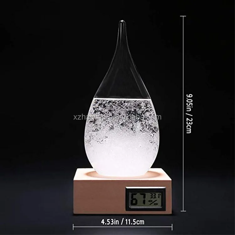 GR Storm Glass Weather Stations Water Drop Weather Predictor Creative Forecast Nordic Style Decorative Weather Glass L 