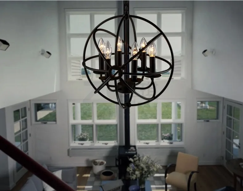 Vintage Colgante De Luz Redonda Estilo Loft Industrial - Buy Vintage