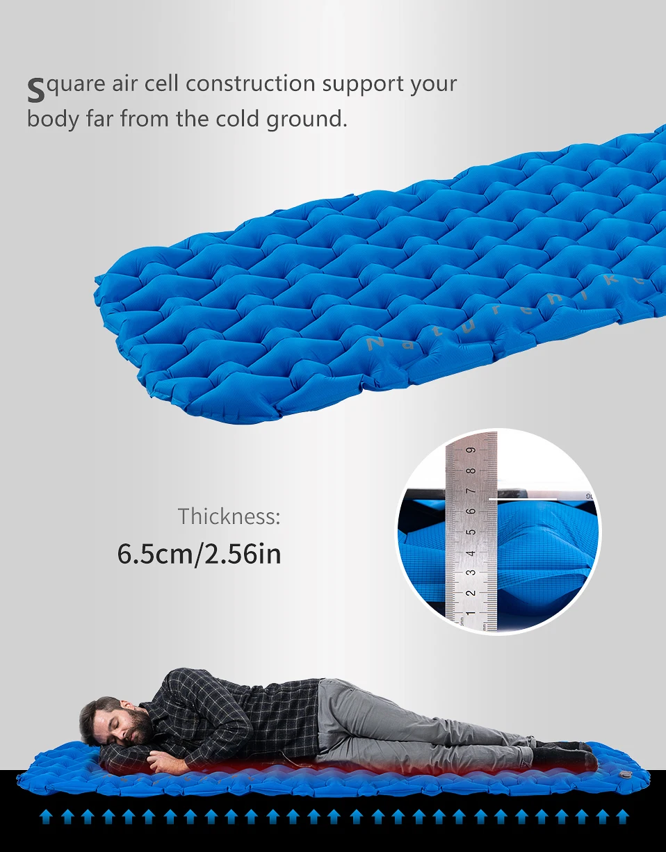 Naturehike Nylon Tpu Selfinflating Camping Air Mattress Inflatable