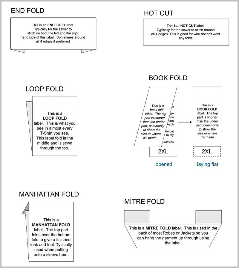 2017 Wholesale Custom End Fold Woven Garment Label Tags  HD Damask Woven Label Tag For Clothing