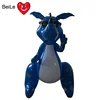 1mH PVC Blue Standing Inflatable Dragon Model