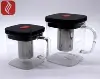 2019 food grade wholesale heat on fire direct glass coffee tea pot