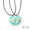 2019 Latest hot selling resin pendant Jewelry necklace genuine small sea shell Inside clear blue green necklace