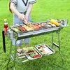 Stainless Steel Commercial BBQ Barbecue Grill , Charcoal BBQ Grills Functional Camping Barbecue Grill