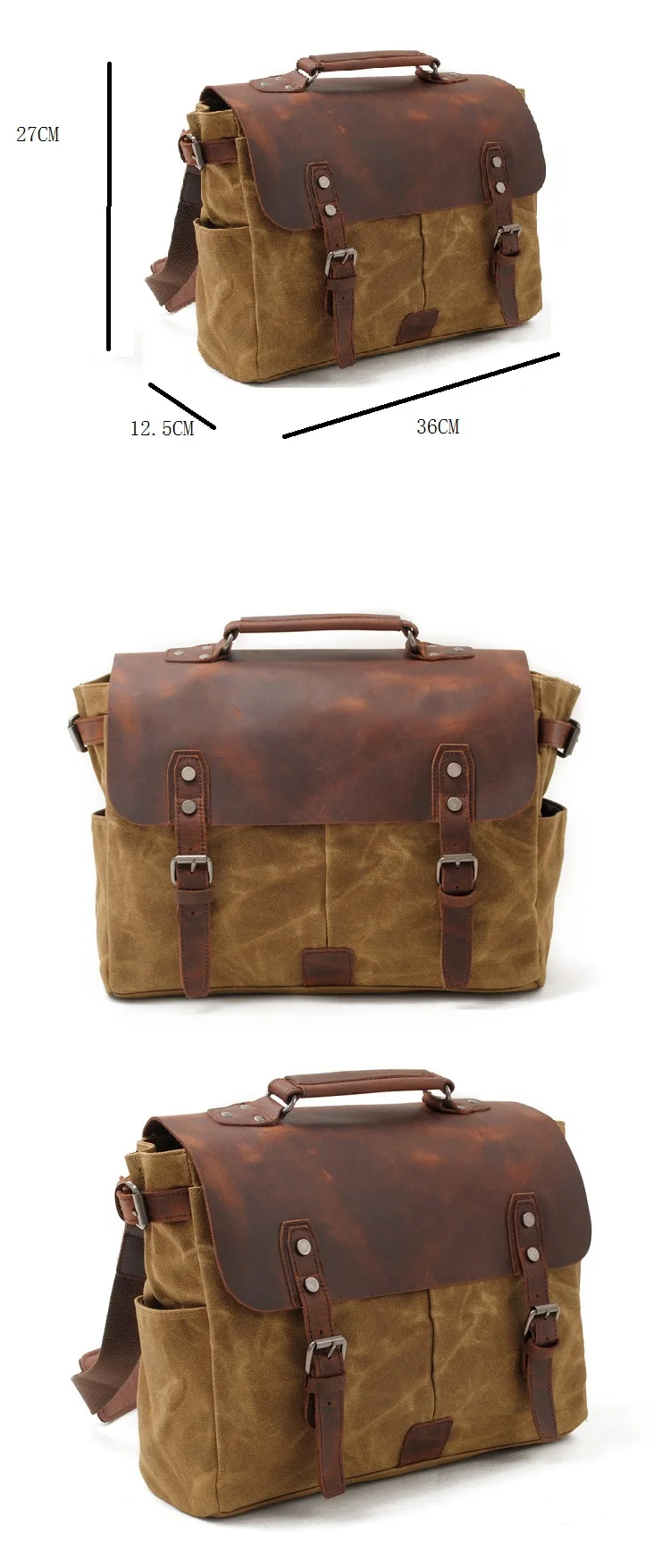 Briefcase Satchel Naked Blank Tote Shoulder Laptop Bags Handle Travel ...