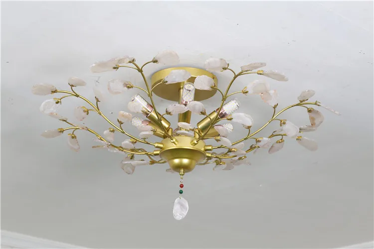 Modern Large Parts Living Room Hanging Metal Iron gold color Wedding chandelier lighting