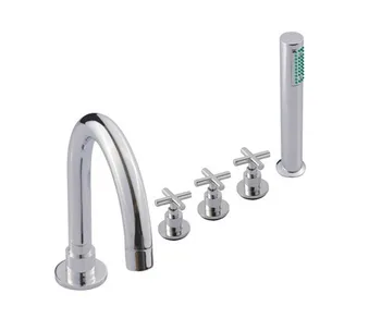 5 Pieces Whirlpool Hot Tub Shower Faucet Tap Set Bathtub Bath