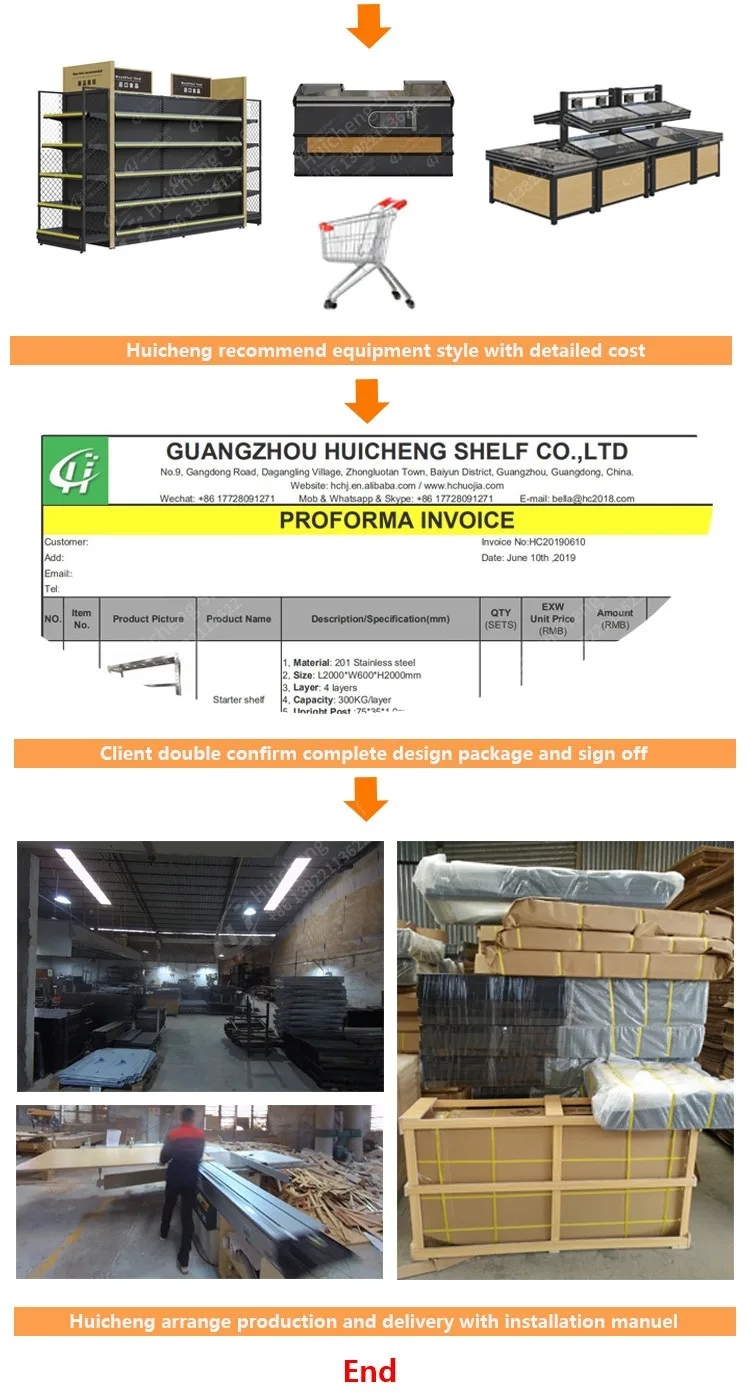 Convenience Retail Shop Vegetable Store Display Used Supermarket