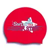 Fashionable Quality Adult / Kid sizes customized logo printed waterproof silicone swim cap For Swimming