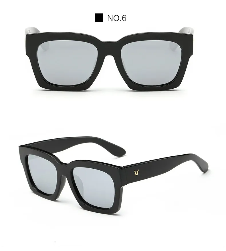 The New V Word Korean Sunglasses Personality Reflective Glasses Color