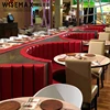 modern custom leather wood nightclub booth seating, restaurant club furnitures sofa restaurant booth