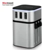 Custom logo multiple plug travel adapter Type C USB quick charger wall socket plug