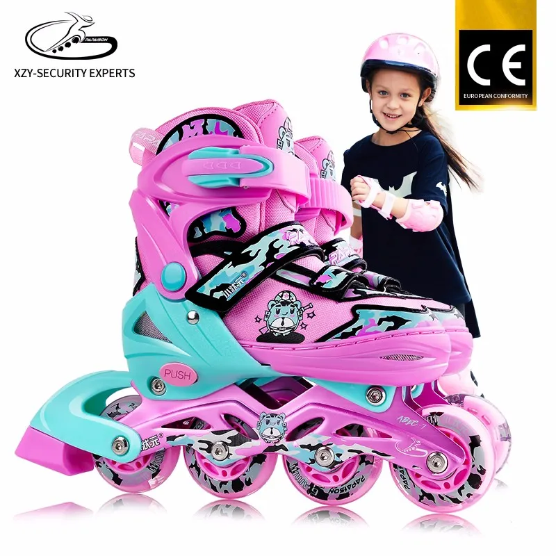 Boys And Girls Retractable Lightup Wheels Inline Roller Skates Buy Roller Skates Boys