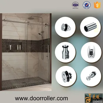 Frameless Bathroom Glass Sliding Shower Door Roller Fitting Set