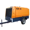 hot sale china mining used 550cfm 189psi skid-mounted portable tire diesel engine screw leopard air compressor with jack hammer
