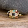 Lucky CZ Cubic Zircon Shell Devil Eye Charms Pendants Copper Accessories for Jewelry Making Bracelets Necklaces