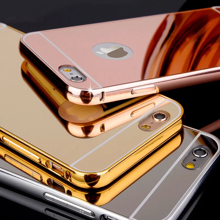 Wholesale hot selling luxury cover for iphone 6 mirror air aluminum bumper case