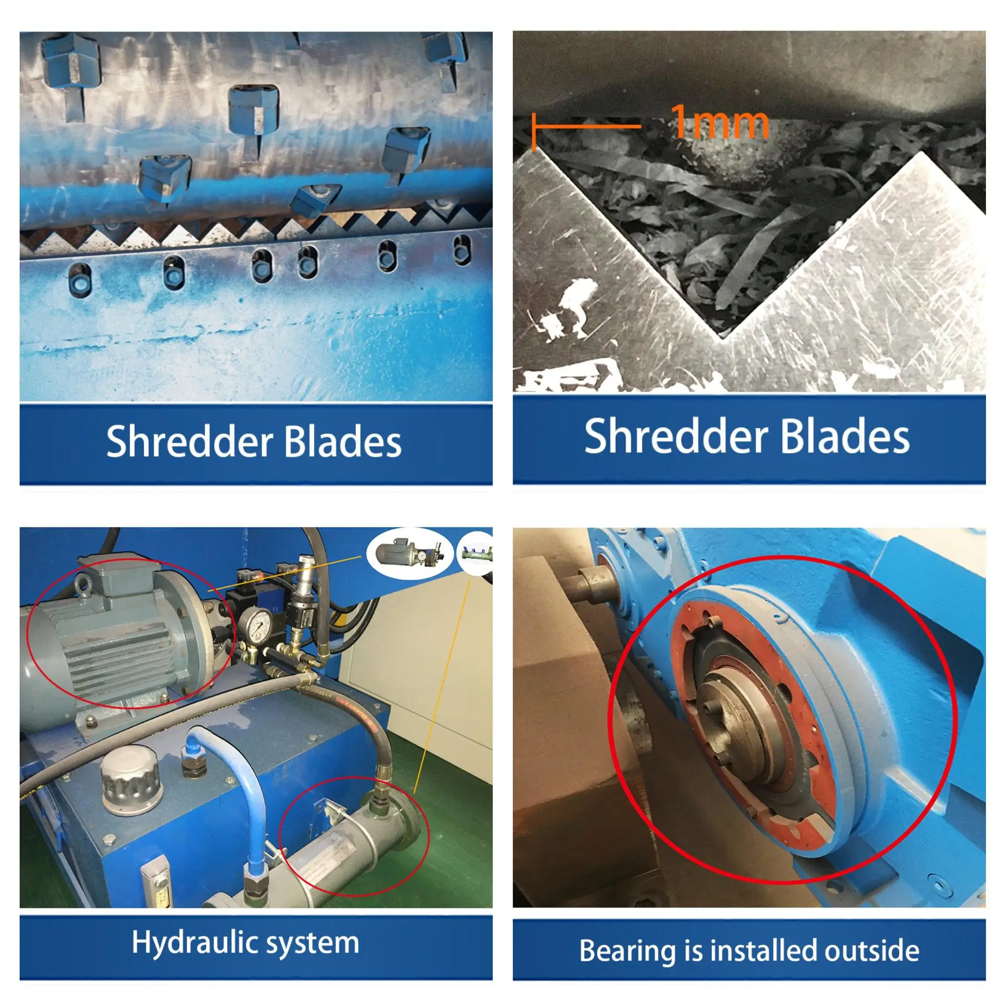 Industrial Plastic Single Shaft Shredder Rotor Blades With Ce Certified ...