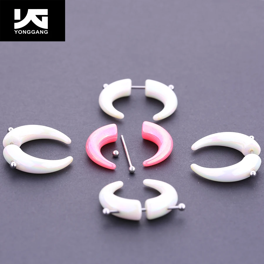 Cupimatch 6 Pairs 16G Stainless Steel Taper With O Ring Stud...