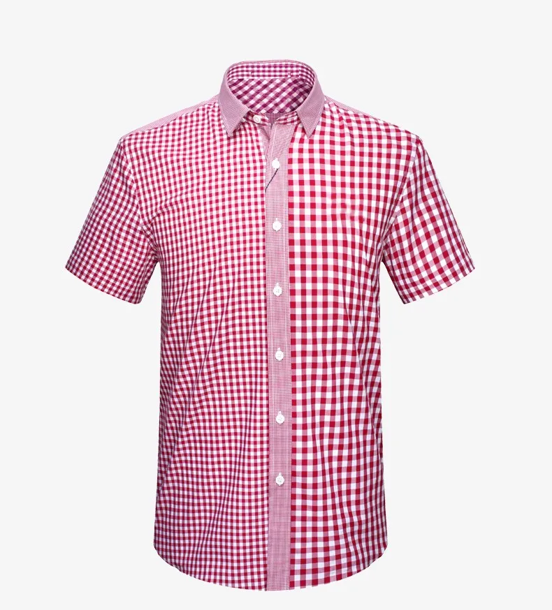 mens gingham shirt short sleeve