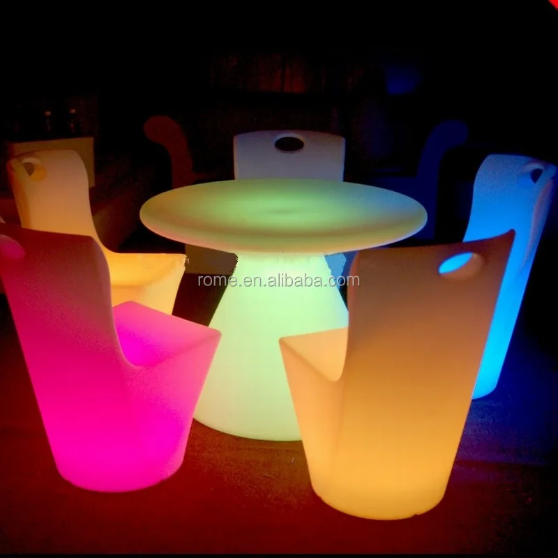 Waterproof Outdoor Glowing Led Light Up Table Patio Furniture Buy