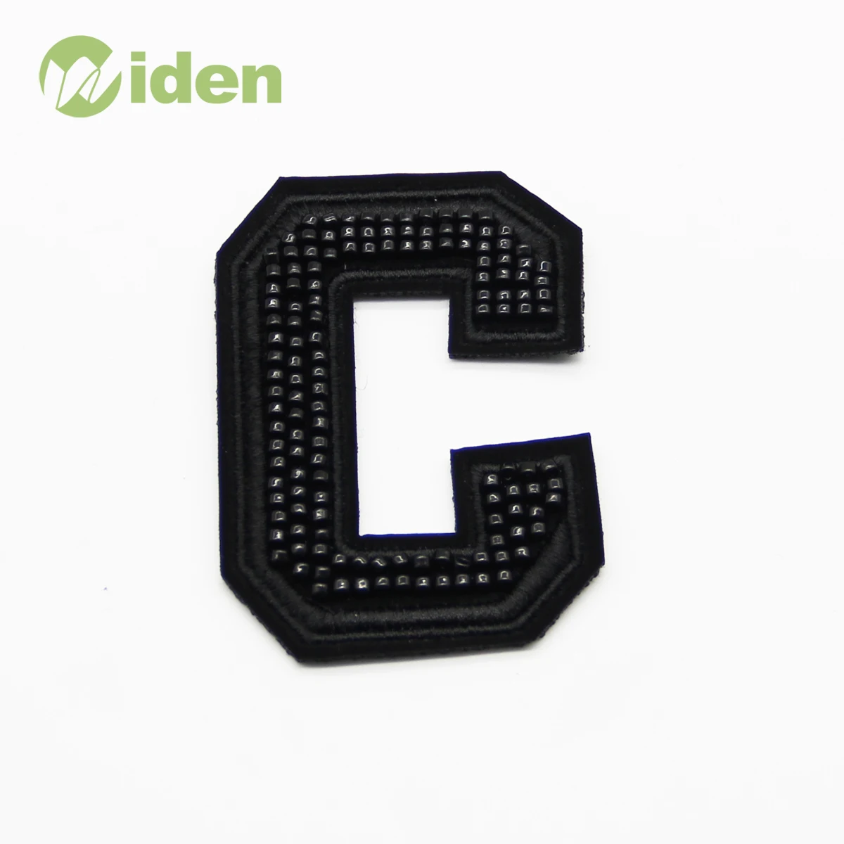 Black Letter Embroidered Beaded Applique for Jackets Patches