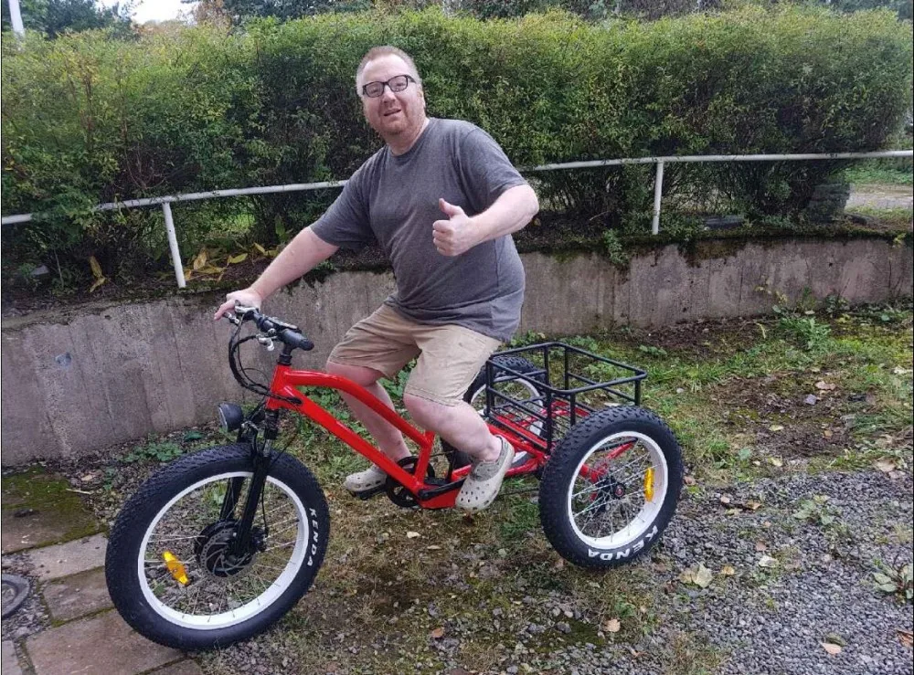 Tricycle électrique 20 Pouces 500W 48V - Pneus Gras, Freins à Disque, Autonomie 50 Km