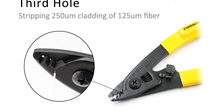High Precision FTTH Three Hole Fiber Optic Cable Tool CFS-3 Fiber Stripper