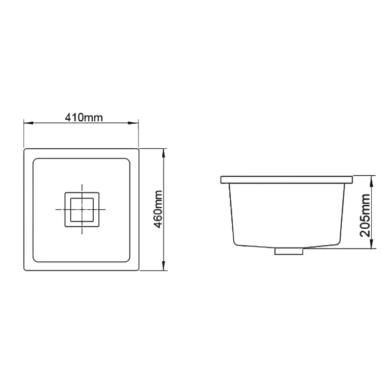 China Restaurant Granite Single Kitchen Sink