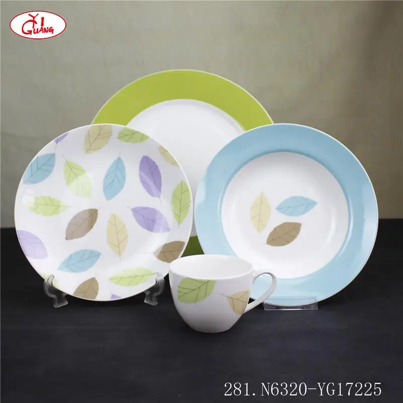 Natural Style Dinnerware Brands In India With Colorful Leaves Yg17225